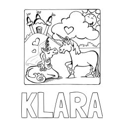 Pobarvanka imena Klara