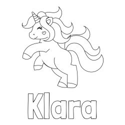 Pobarvanka imena Klara