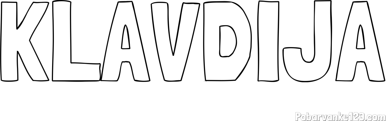 Pobarvanka imena KLAVDIJA