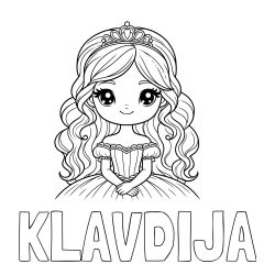 Pobarvanka imena KLAVDIJA