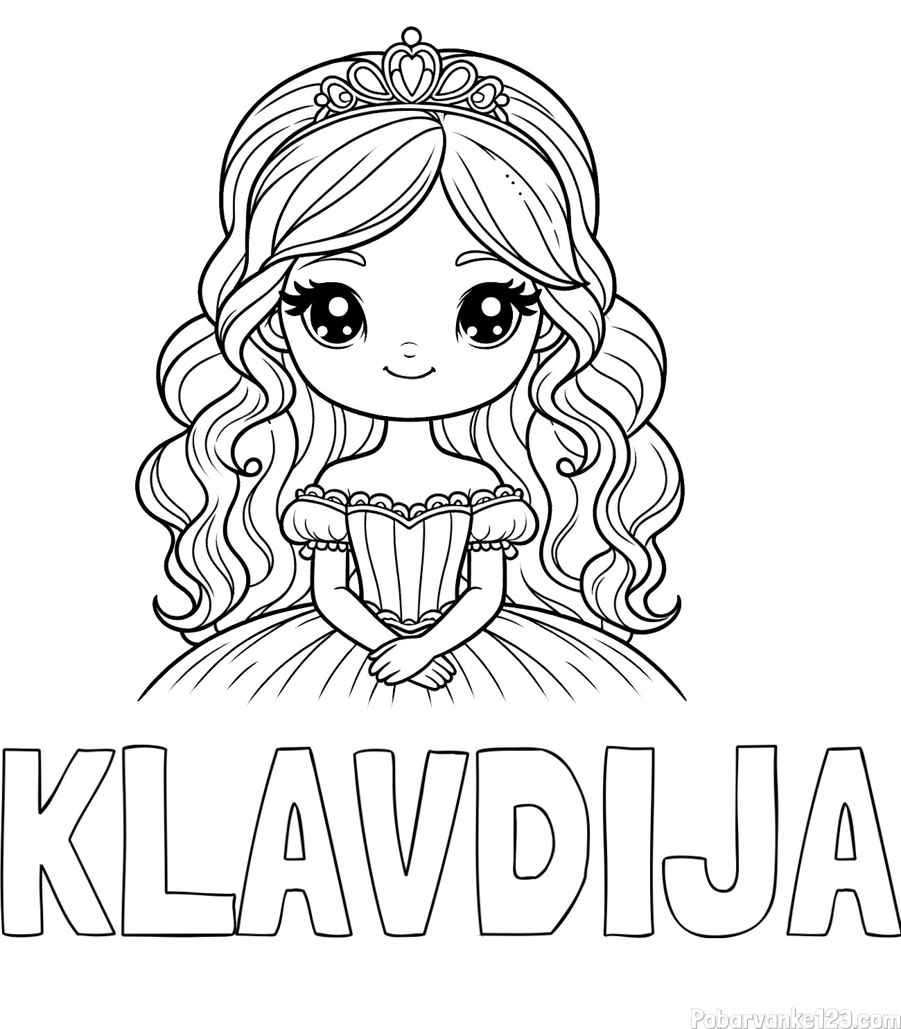 Pobarvanka imena KLAVDIJA