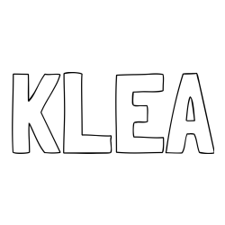 Online izdelana pobarvanka - Pobarvanka imena KLEA