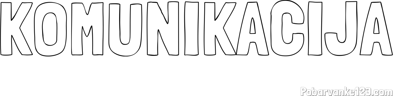 Pobarvanka imena KOMUNIKACIJA