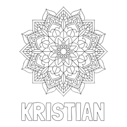 Online izdelana pobarvanka - Pobarvanka imena KRISTIAN in Čudovita pobarvanka mendale