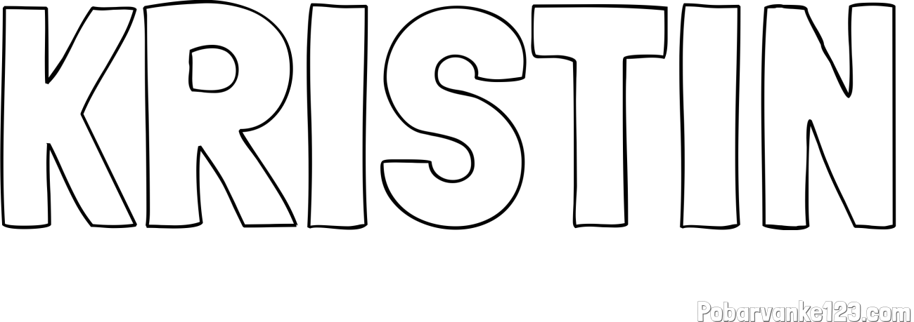Pobarvanka imena KRISTIN