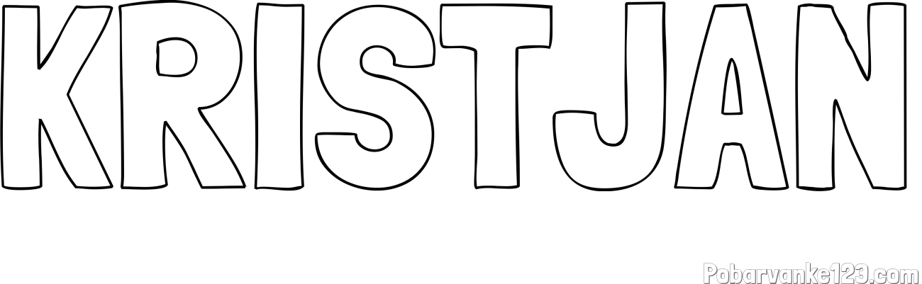 Pobarvanka imena KRISTJAN