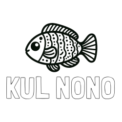 Online izdelana pobarvanka - Pobarvanka imena KUL NONO in otroška pobarvanka ribe