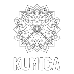 Online izdelana pobarvanka - Pobarvanka imena KUMICA in Čudovita pobarvanka mendale