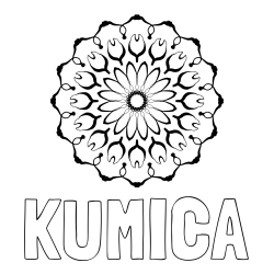 Online izdelana pobarvanka - Pobarvanka imena KUMICA in mandale 3