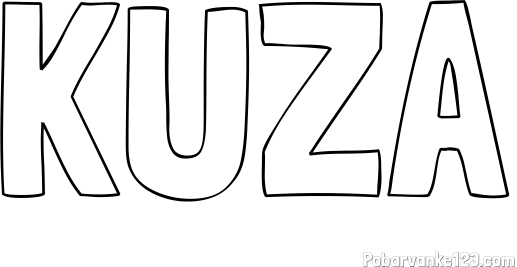 Pobarvanka imena KUŽA