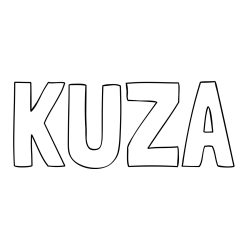 Online izdelana pobarvanka - Pobarvanka imena KUŽA