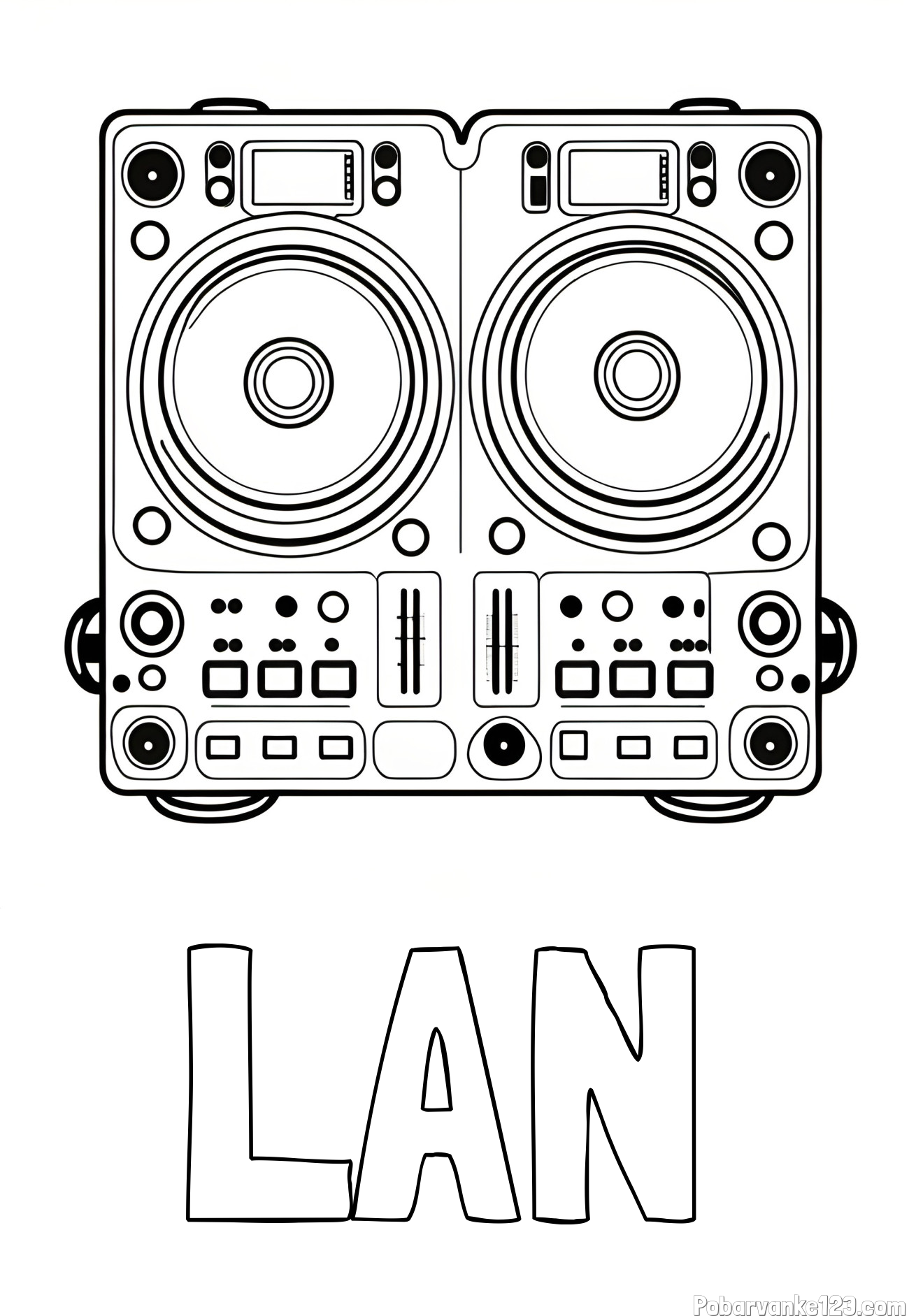 Pobarvanka imena LAN in pobarvanka DJ MIXER