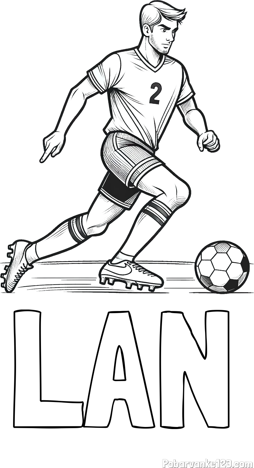 Pobarvanka imena LAN in pobarvanka nogometaša