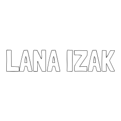 Online izdelana pobarvanka - Pobarvanka imena LANA IZAK