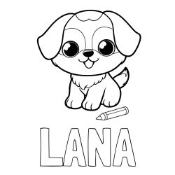 Pobarvanka imena LANA