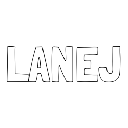 Online izdelana pobarvanka - Pobarvanka imena LANEJ