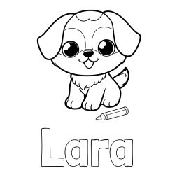 Pobarvanka imena Lara