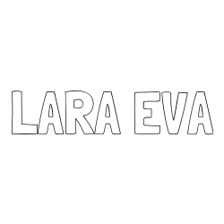 Online izdelana pobarvanka - Pobarvanka imena LARA EVA