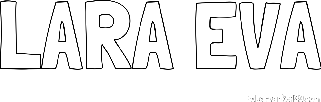 Pobarvanka imena LARA EVA