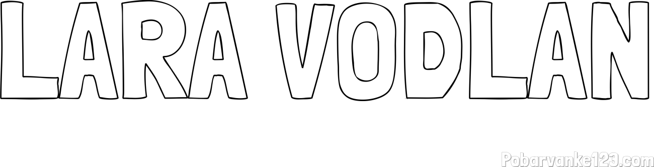 Pobarvanka imena LARA VODLAN