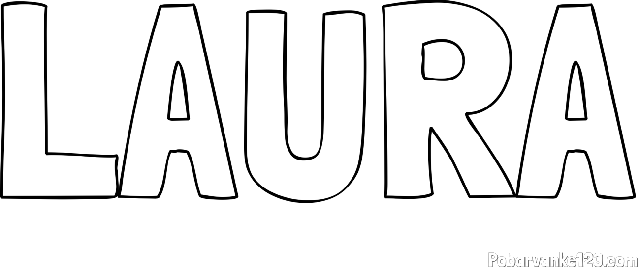 Pobarvanka imena LAURA