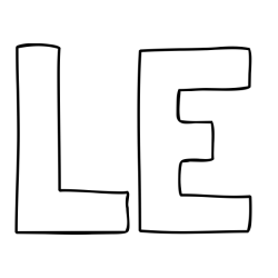 Online izdelana pobarvanka - Pobarvanka imena LE