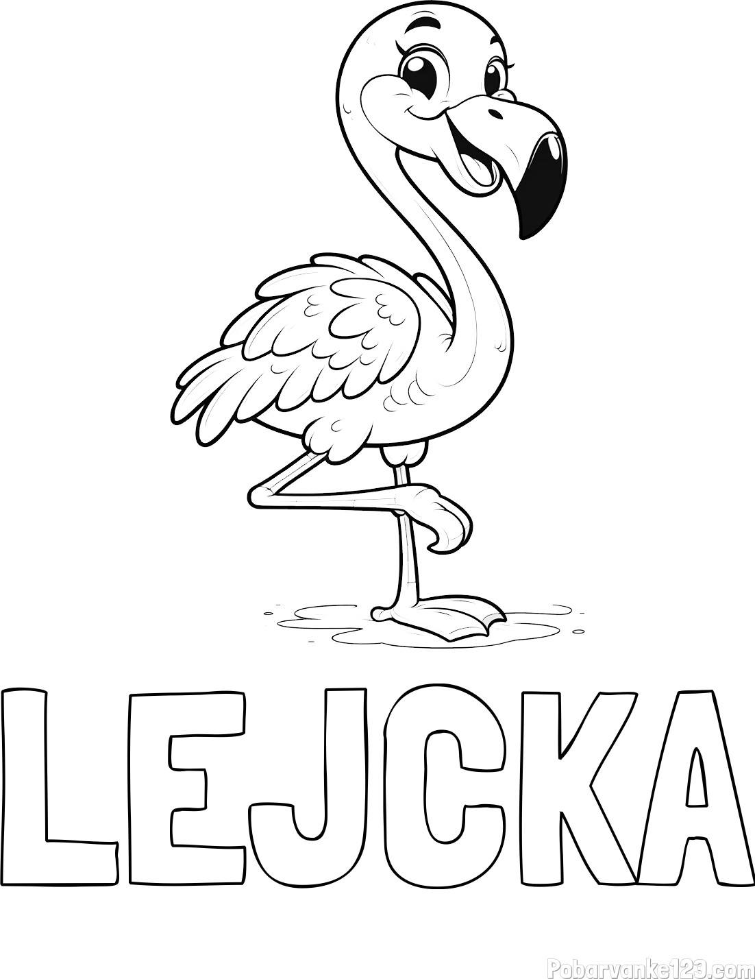 Pobarvanka imena LEJČKA