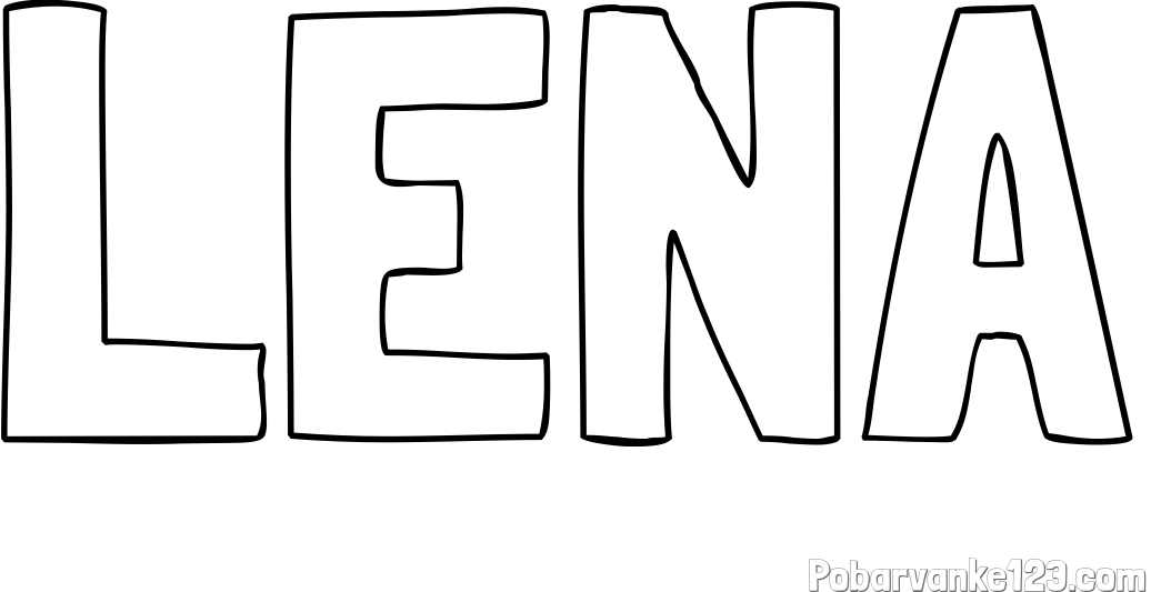 Pobarvanka imena LENA