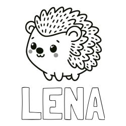 Pobarvanka imena LENA