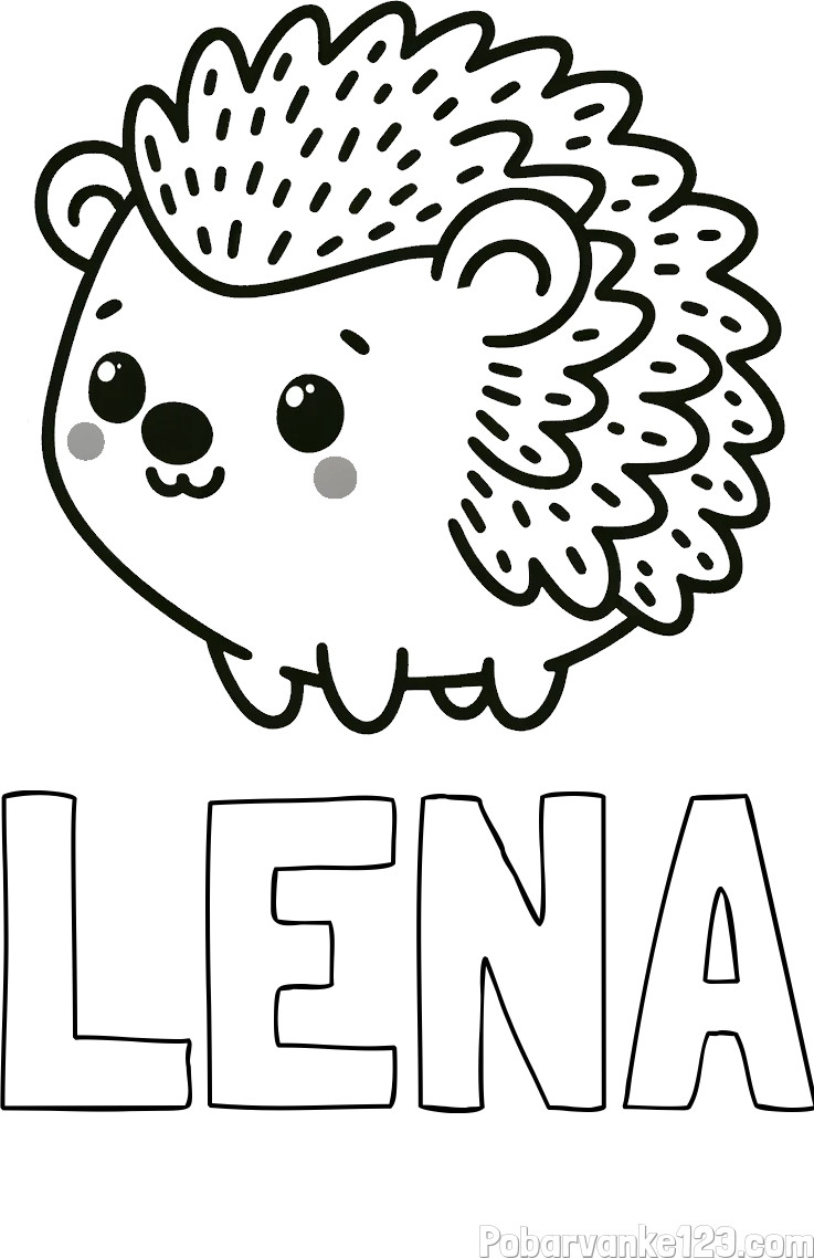 Pobarvanka imena LENA