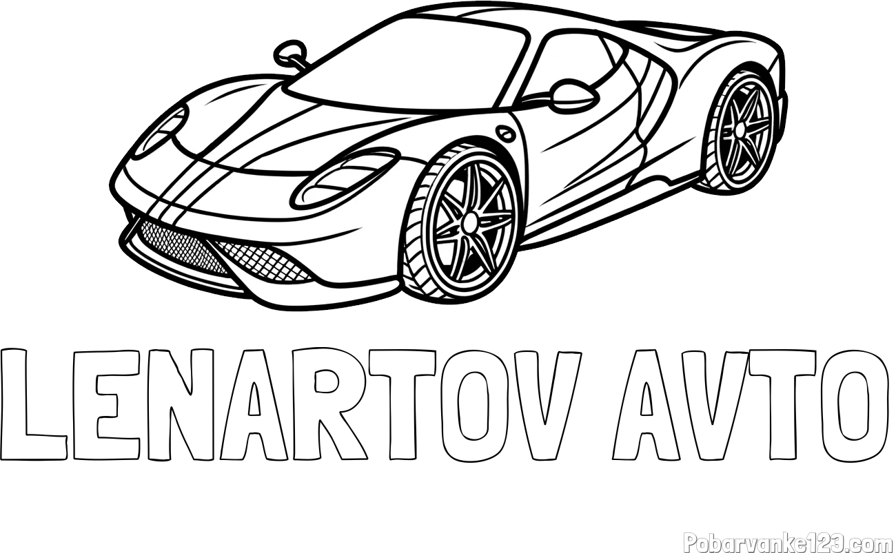 Pobarvanka imena LENARTOV AVTO in pobarvanka dirkalnega avtomobila