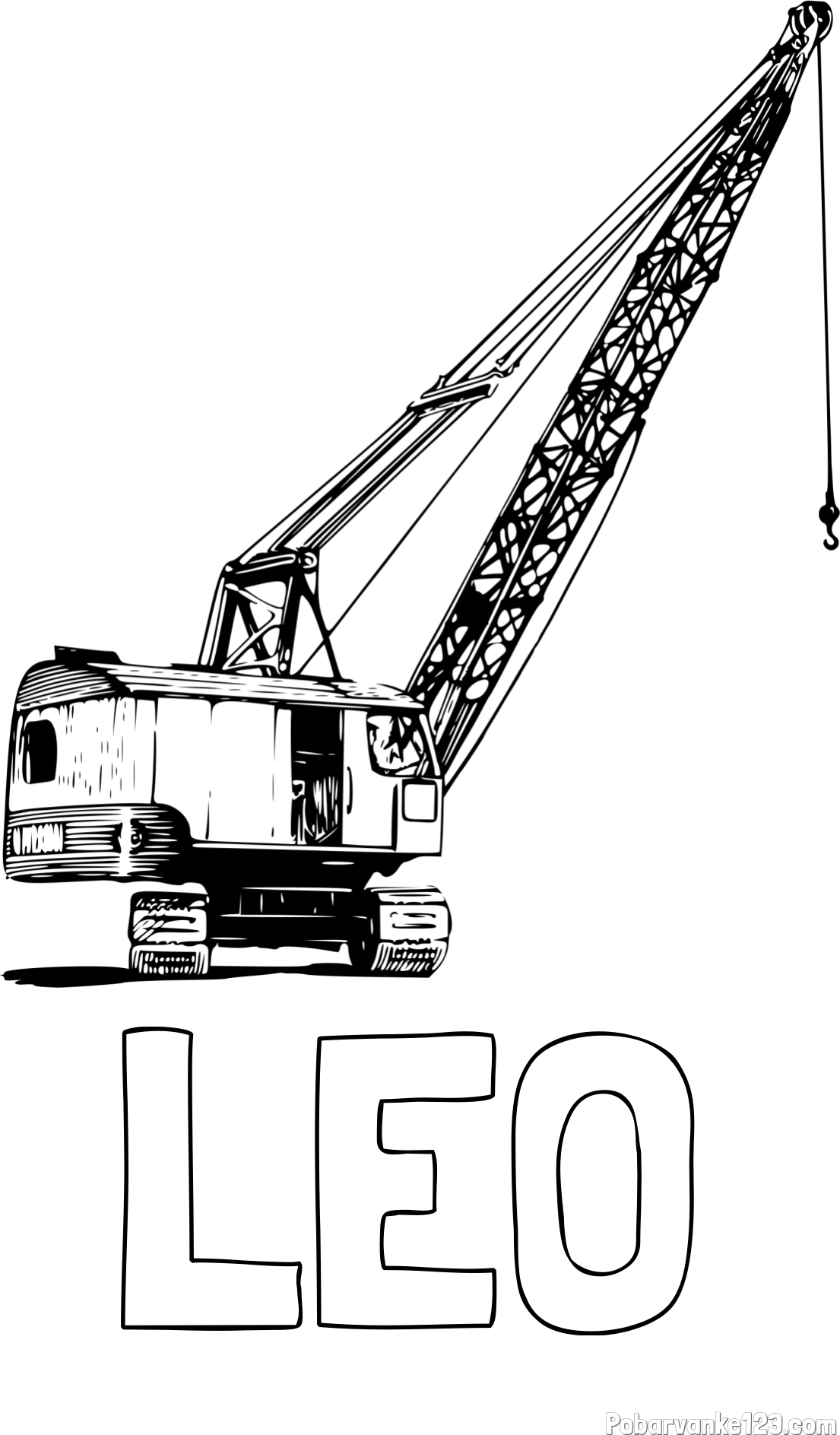 Pobarvanka imena LEO in pobarvanka žerjava