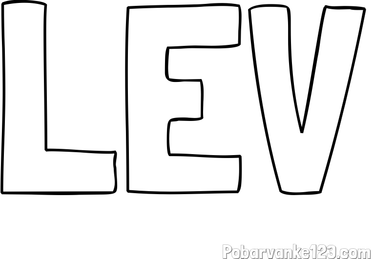 Pobarvanka imena LEV