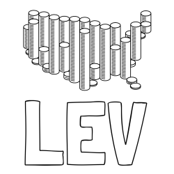 Online izdelana pobarvanka - Pobarvanka imena LEV in pobarvanka kovancev