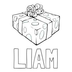Pobarvanka imena LIAM in božično darilo