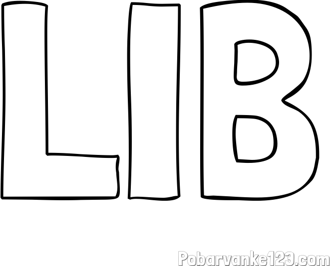 Pobarvanka imena LIB