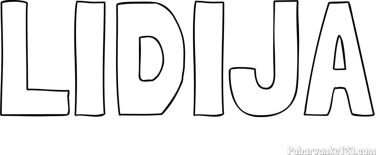 Pobarvanka imena LIDIJA