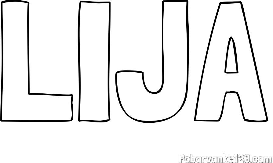 Pobarvanka imena LIJA