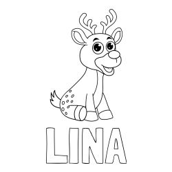 Pobarvanka imena LINA