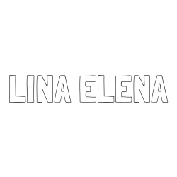 Online izdelana pobarvanka - Pobarvanka imena LINA ELENA