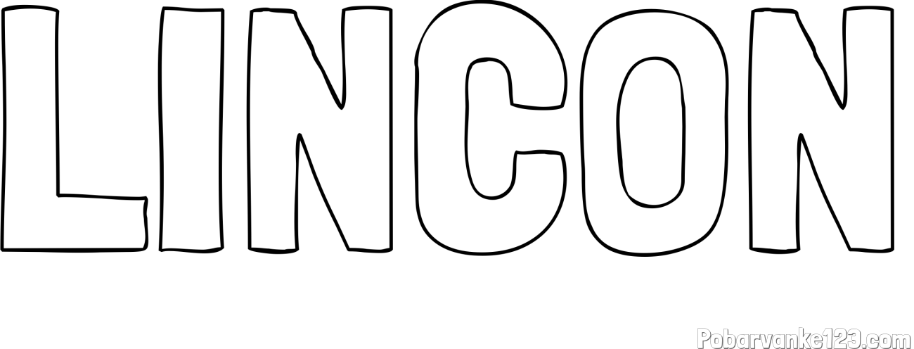 Pobarvanka imena LINCON