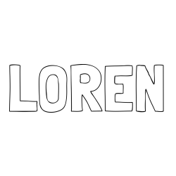 Online izdelana pobarvanka - Pobarvanka imena LOREN