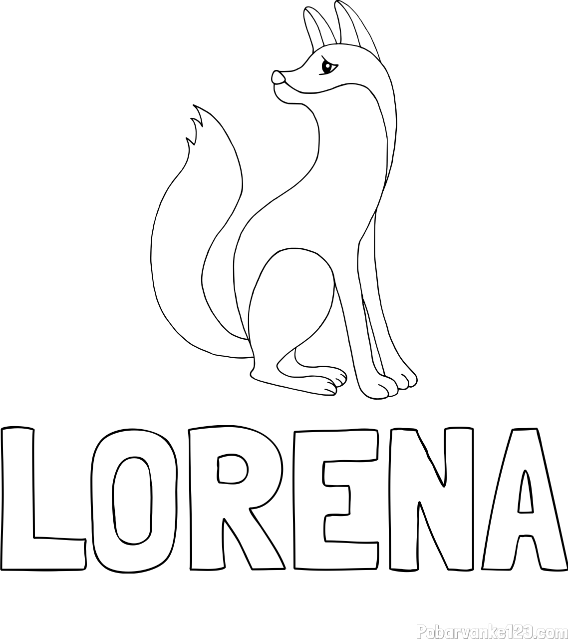 Pobarvanka imena LORENA