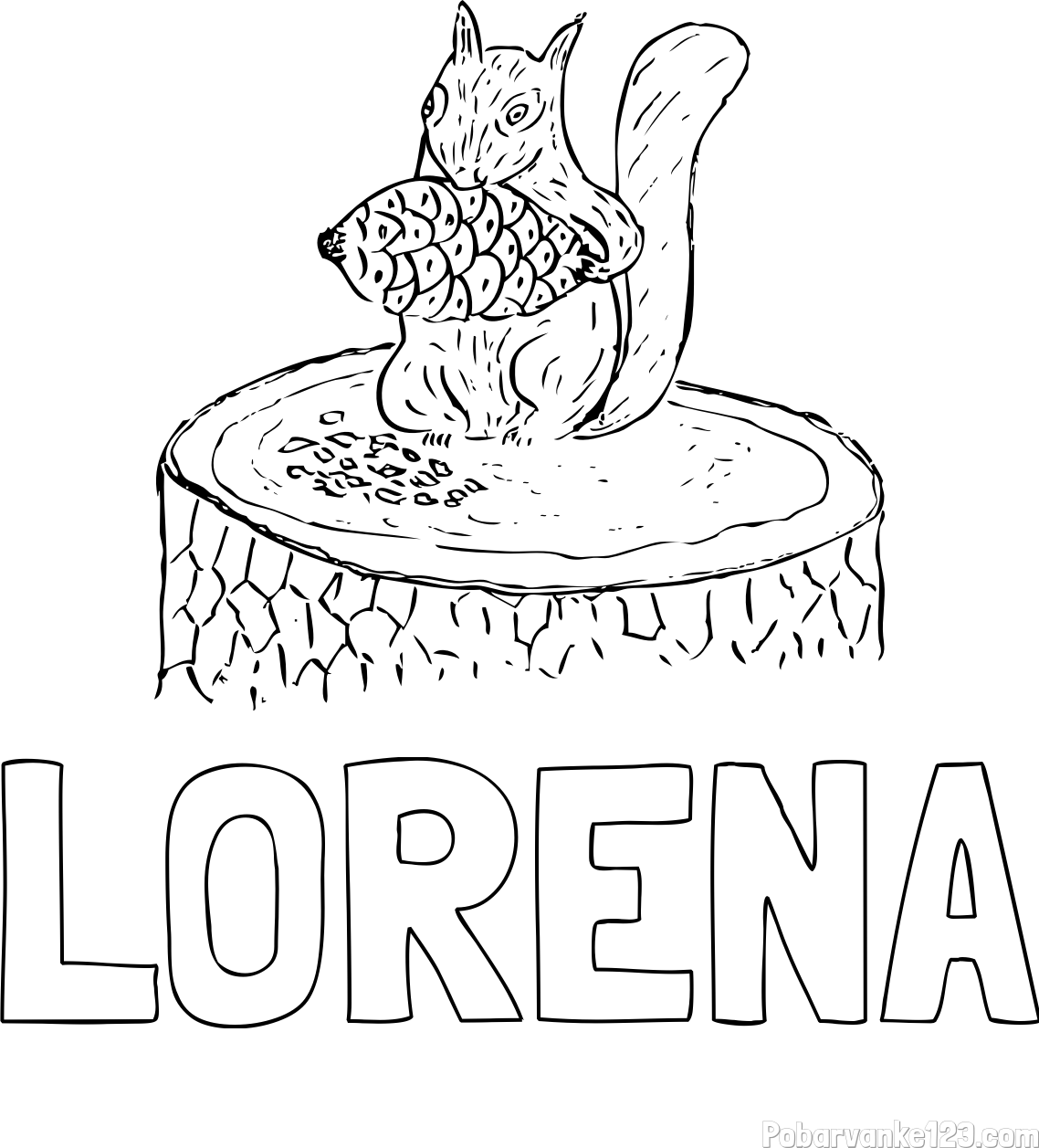 Pobarvanka imena LORENA