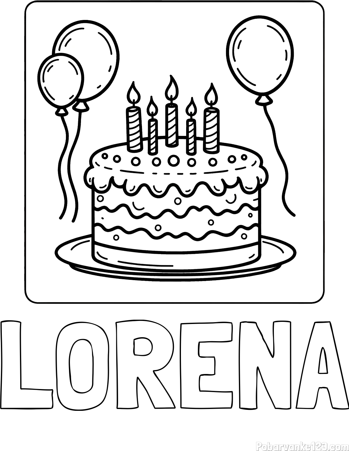 Pobarvanka imena LORENA