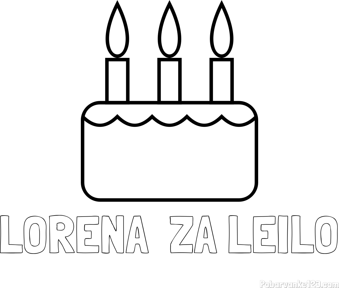 Pobarvanka imena LORENA  ZA LEILO