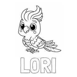 Pobarvanka imena LORI