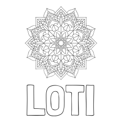 Pobarvanka imena LOTI in Čudovita pobarvanka mendale