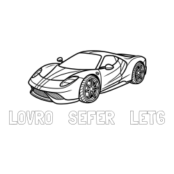Online izdelana pobarvanka - Pobarvanka imena LOVRO    ŠEFER    LET6 in pobarvanka dirkalnega avtomobila