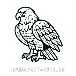 Online izdelana pobarvanka - Pobarvanka imena LOVRO VSE NAJ BOLJŠE in pobarvanka orla